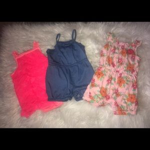 Baby girl summer romper bundle